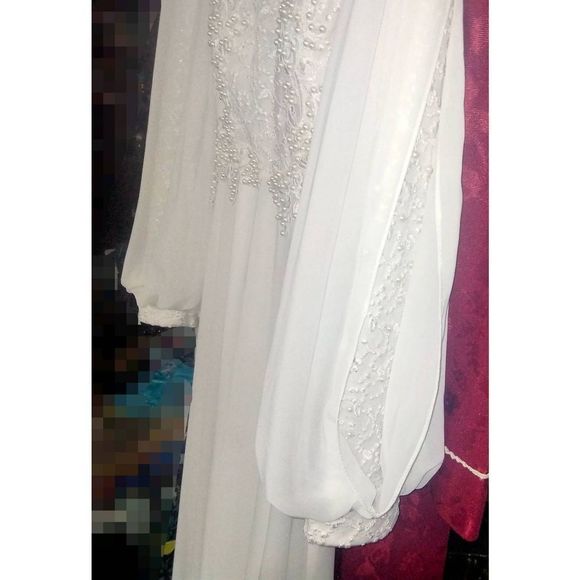 Vintage delvina boho wedding dress women's 8 - Picture 3 of 6